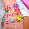Clear Rainbow Stretch Bead Bracelet