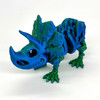 Blue Green Triceratops Skeleton