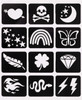 Metallic Tattoo Flair 10 Tattoo Markers + 12 Stencils 3