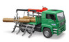 Man Timber Truck With Loading Crane And 3 Trunks