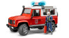Land Rover Fire Department vehicle with fireman
