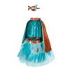 Super-Duper Tutu/Cape/Mask, Teal/Copper, Size 4-6