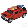 5 Inch Diecast Pull Back 2005 Hummer H2  With Surfboard