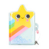 Star And Rainbow Glitter Locking Diary