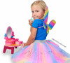 Great Pretenders Rainbow Sequins Skirt, Wings and Wand Dress up set 1