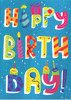 Happy Birthday Lettering Glitter Card 2