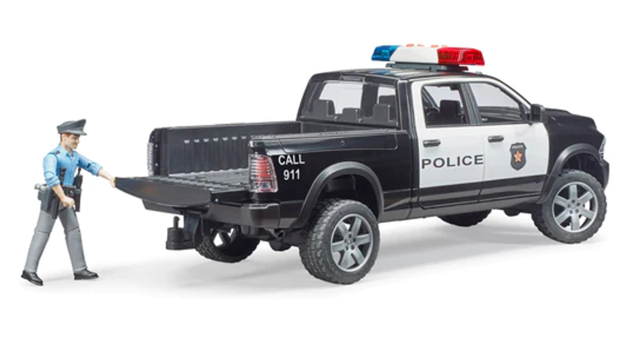 Police Ram 2500 W/Policeman And Light And Sound Module