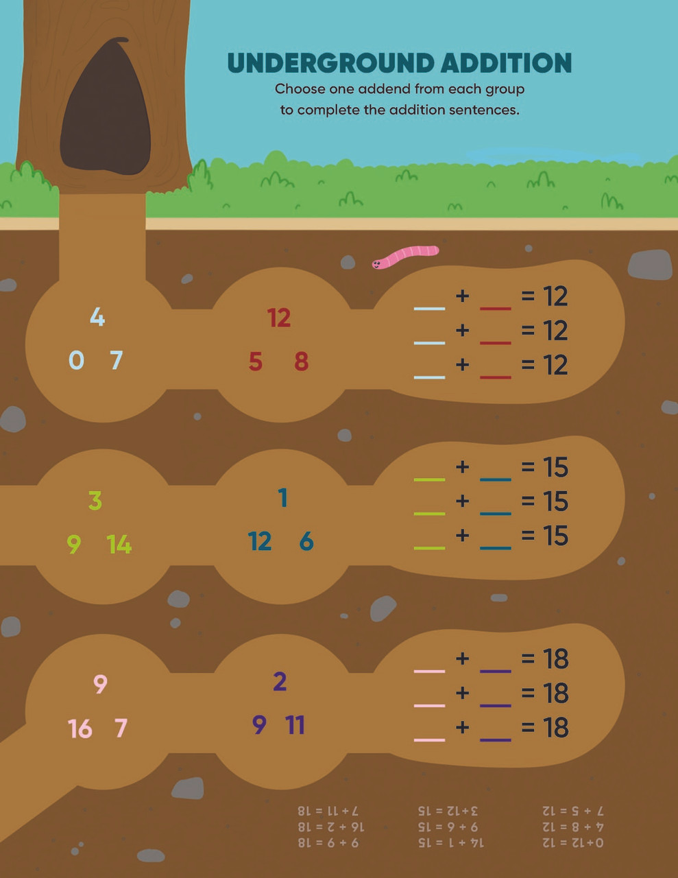 Learn by Sticker: Addition and Subtraction: Use Math to Create 10 Baby Animals! 5