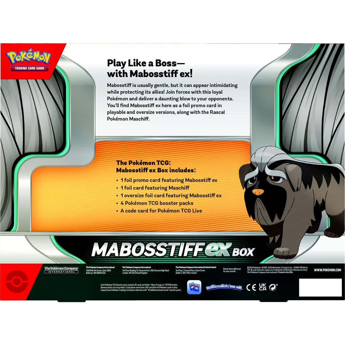 Pokemon Mabosstiff Ex Box - PlayMatters Toys