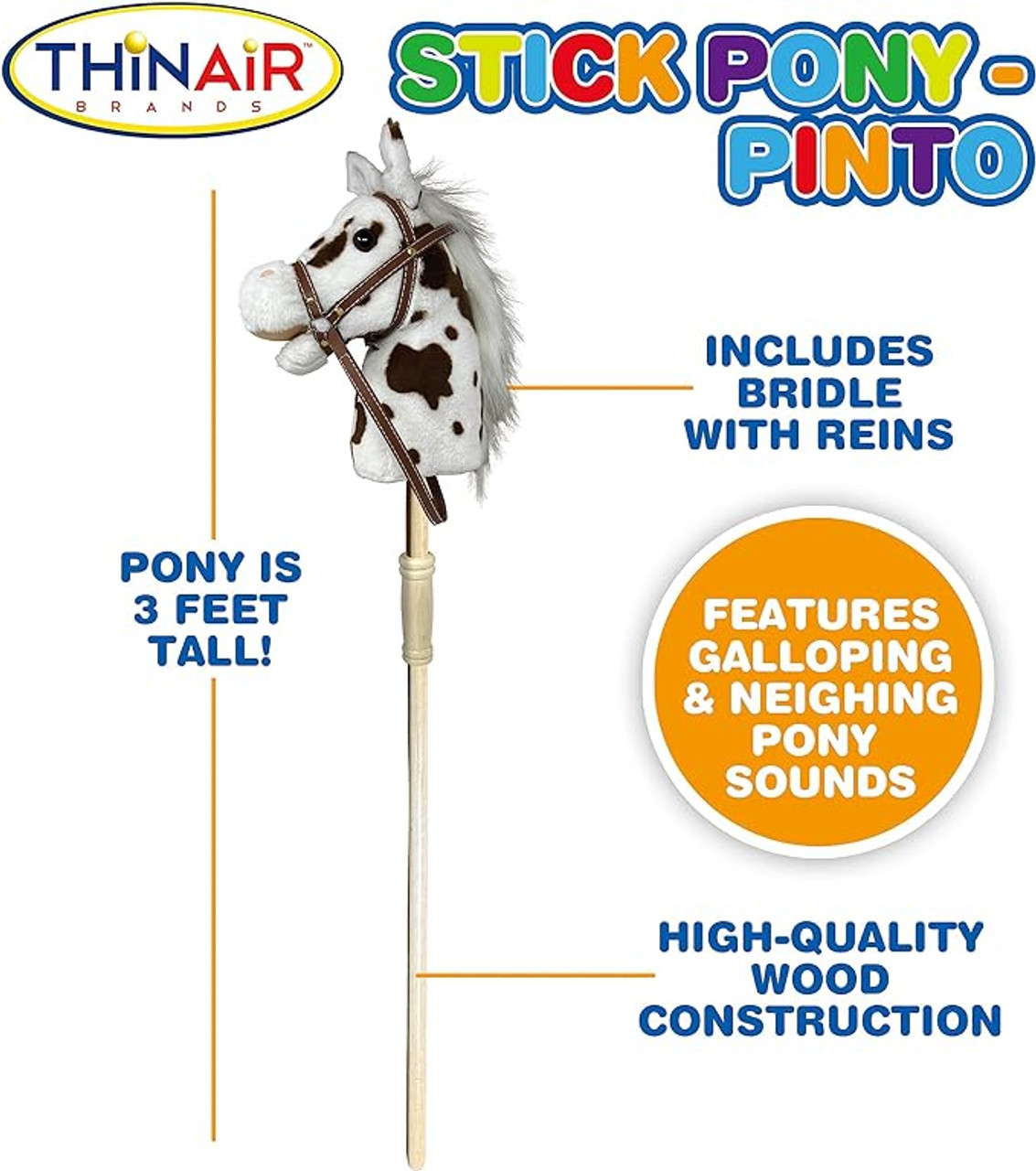 Pinto Stick Horse