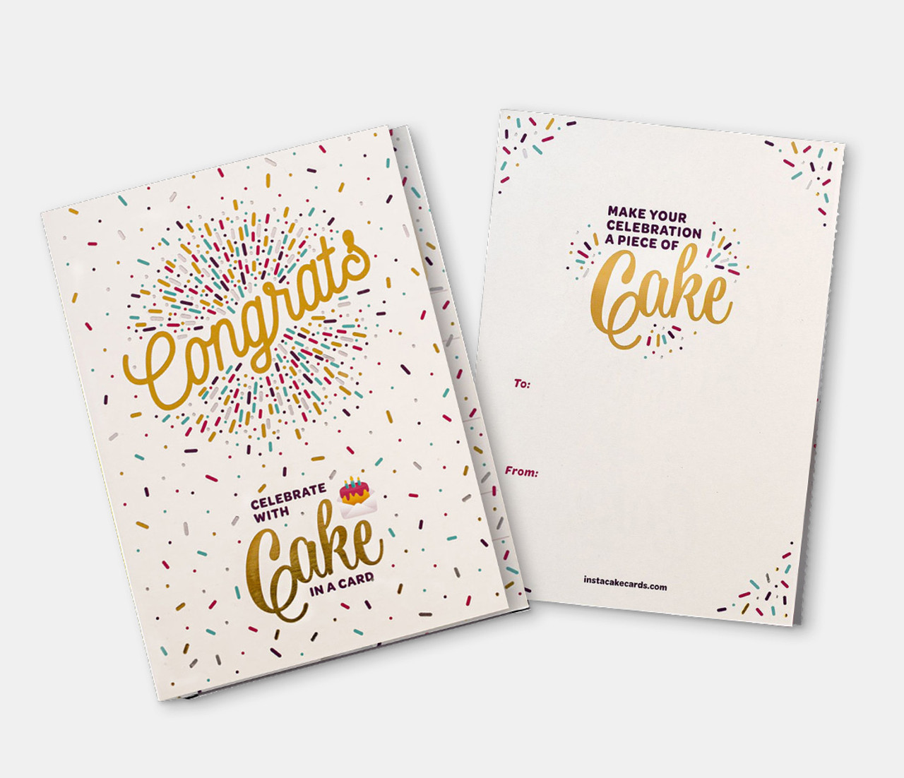 Congrats Chocolate Cake Card