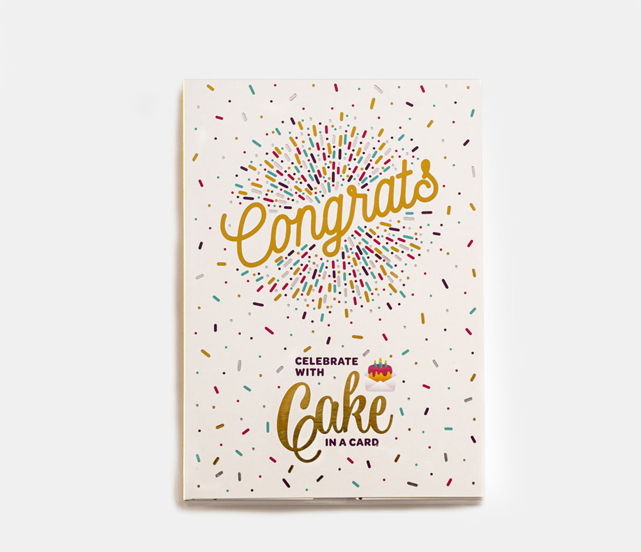 Congrats Chocolate Cake Card