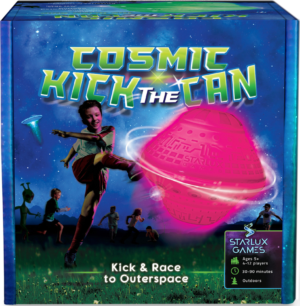 Cosmic Kick the Can: Outdoor Play with a Galactic Twist | Ages 5+, 4-12+ players | For Fans of Alien Toys, Kids Outdoor Toys and Sports & Outdoor Play Toys | Also Use for Kickball and Hacky Sack 1