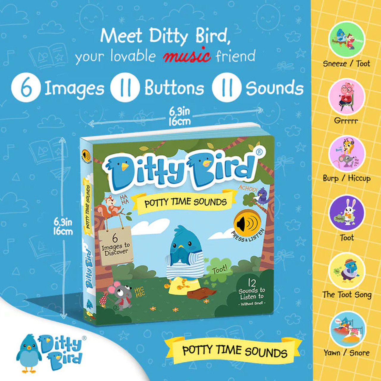 Ditty Bird Potty Time Sound Book 3
