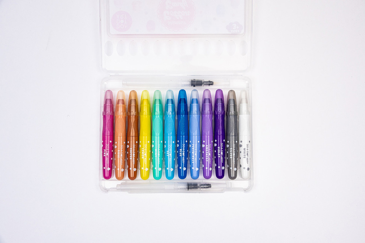 Shimmer Cotton Candy Watercolor Crayons - 12 colors 2