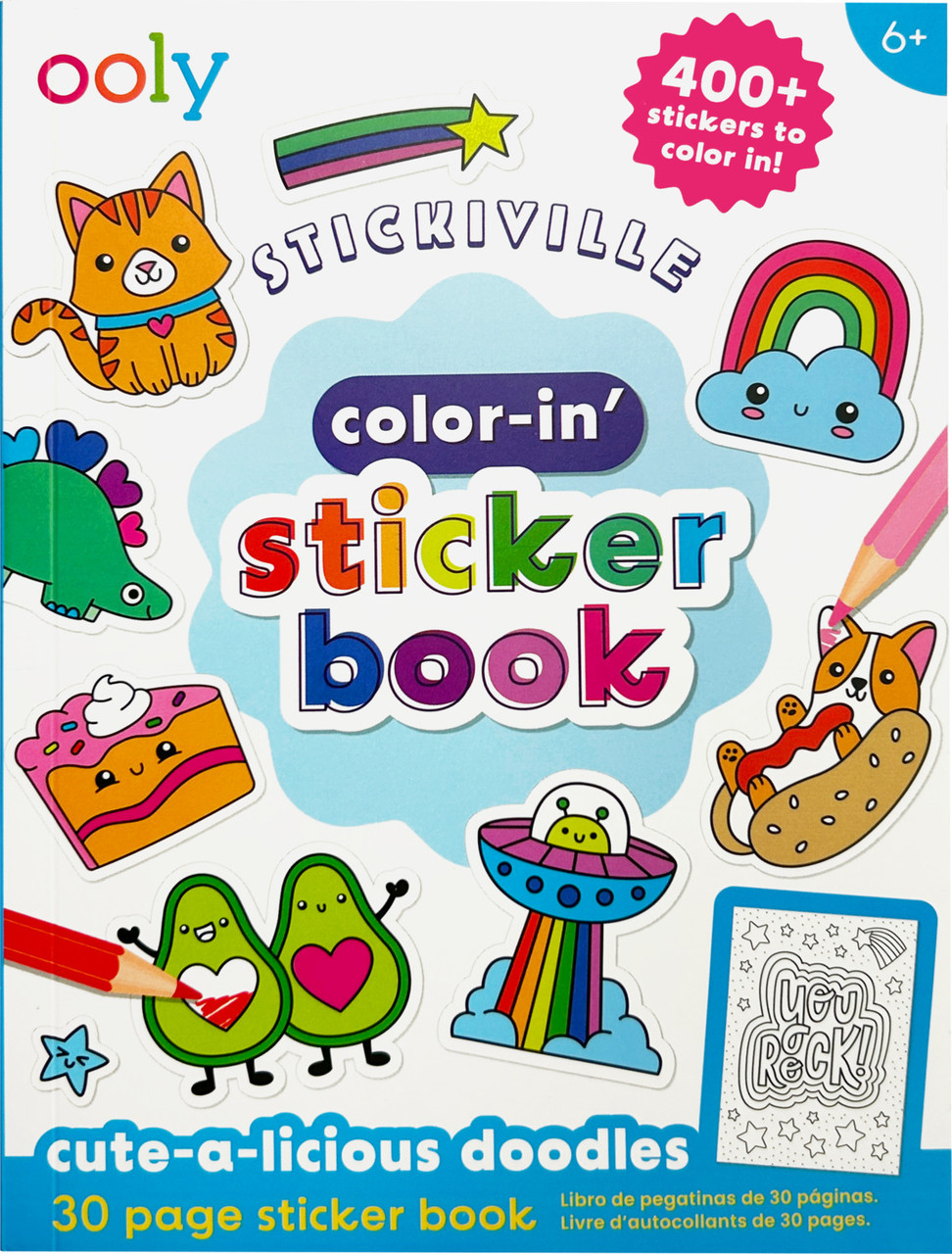 Stickiville Color-In' Sticker Book: Cute-A-Licious Doodles 1