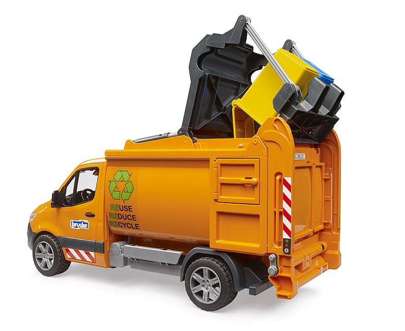 Mb Sprinter Garbage Service W/ Garbage Cans - PlayMatters Toys