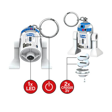 R2-D2 Lego Keychain Light