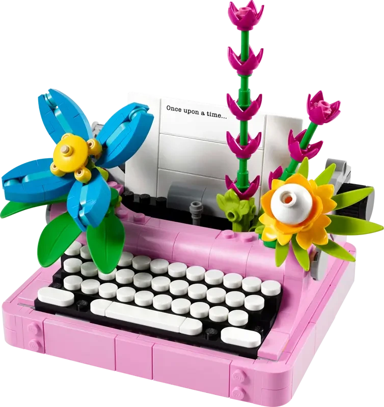 Typewriter With Flowers