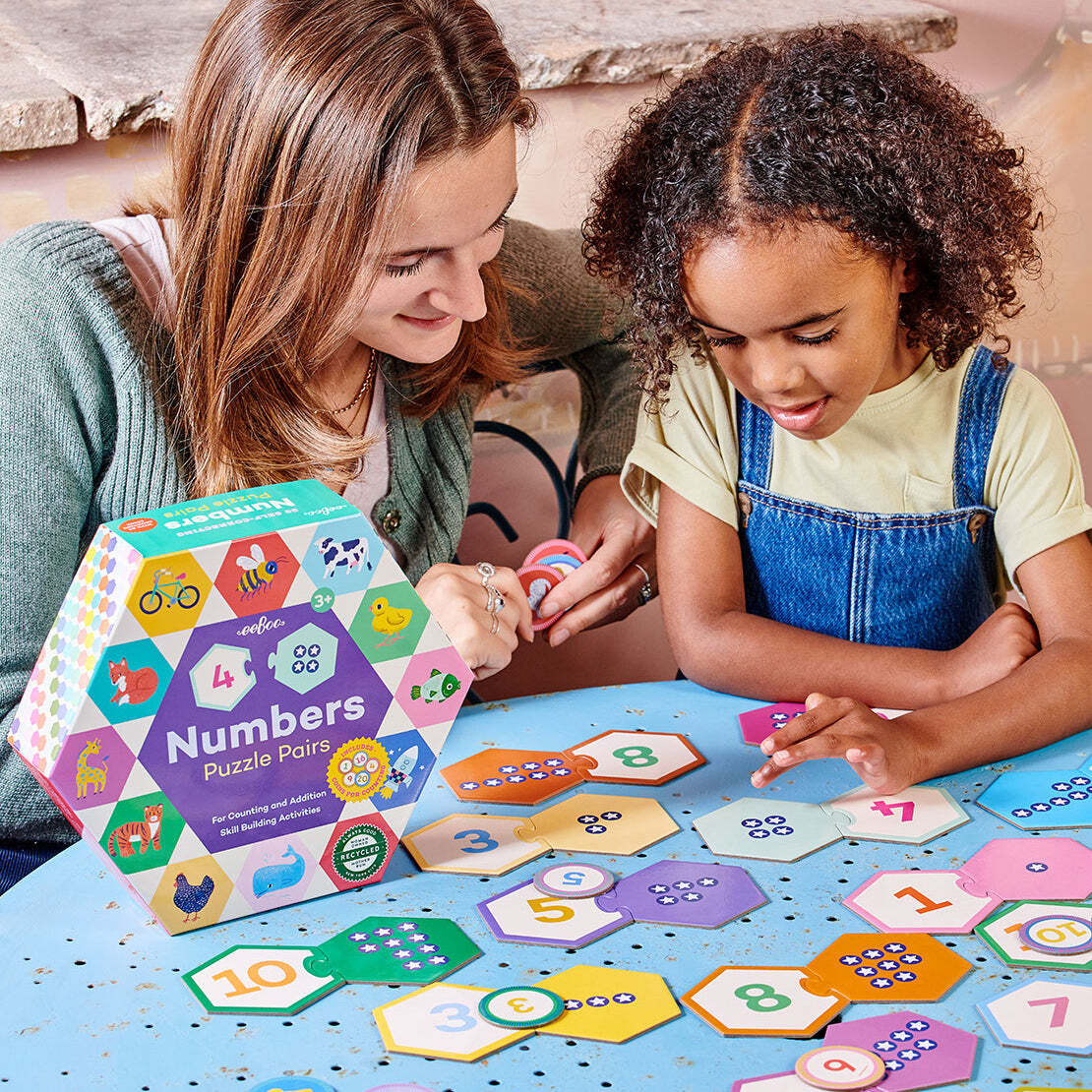 Numbers (hexagon puzzle pairs) 3