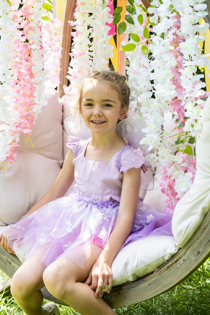 Flutter Butterfly Skirt, Wings And Wand Purple Size 4-6