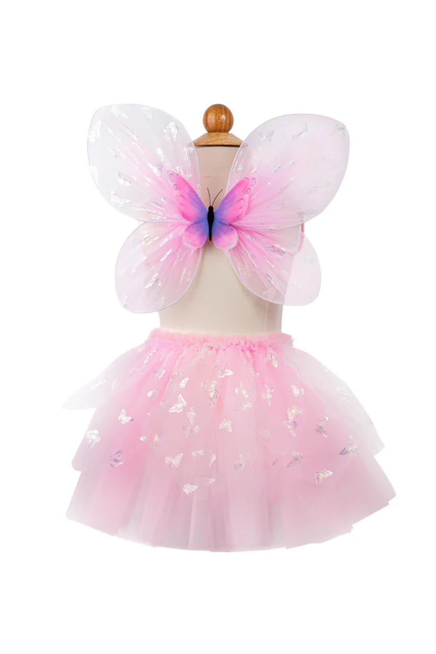 Flutter Butterfly Skirt Wings And Wand Pink Size 4-6