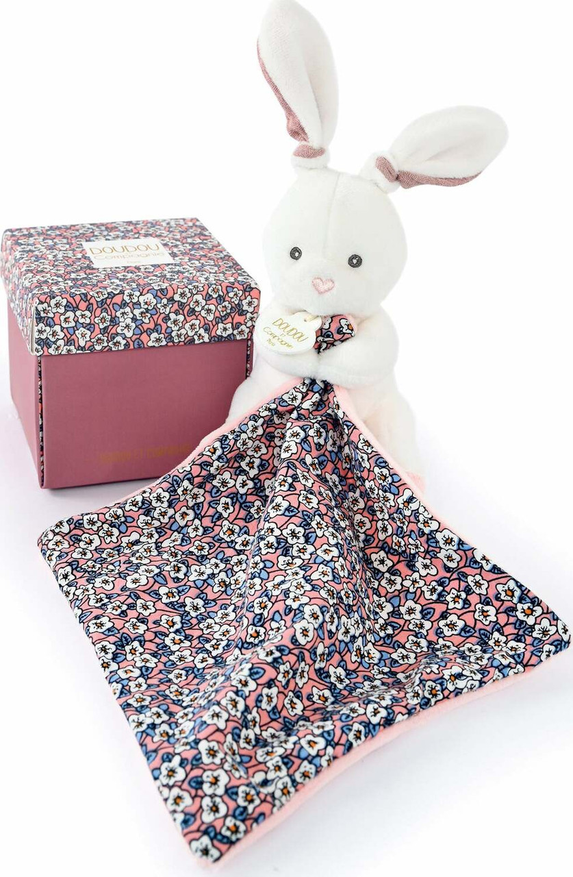 Doudou et Compagnie Boh'aime Pink Bunny Puppet with Doudou 1