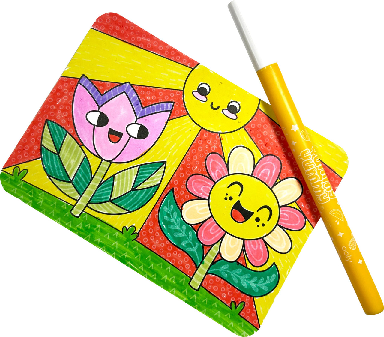 Undercover Art Hidden Pattern Coloring Activity Art Cards - Garden Pals 3