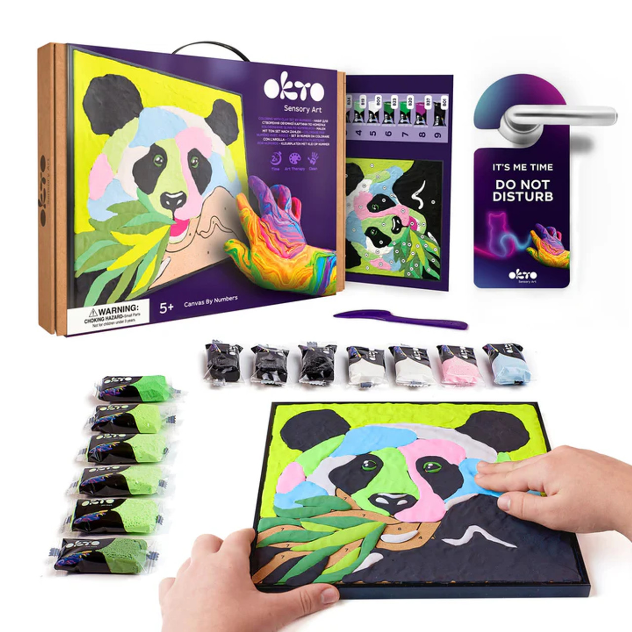 Panda Color With Clay By Number