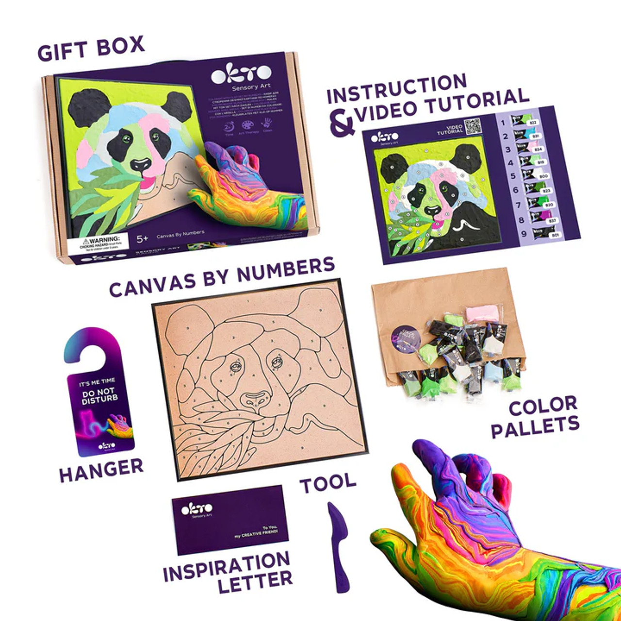 Panda Color With Clay By Number