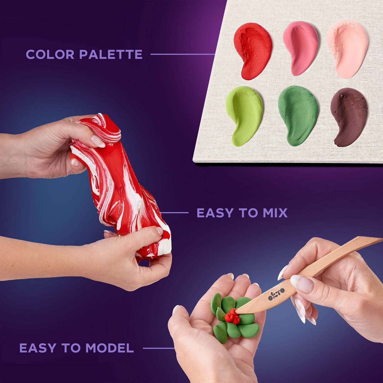 OKTO Sensory Art 3D Woodcraft \"Passion\" – Succulent Craft Kit 5