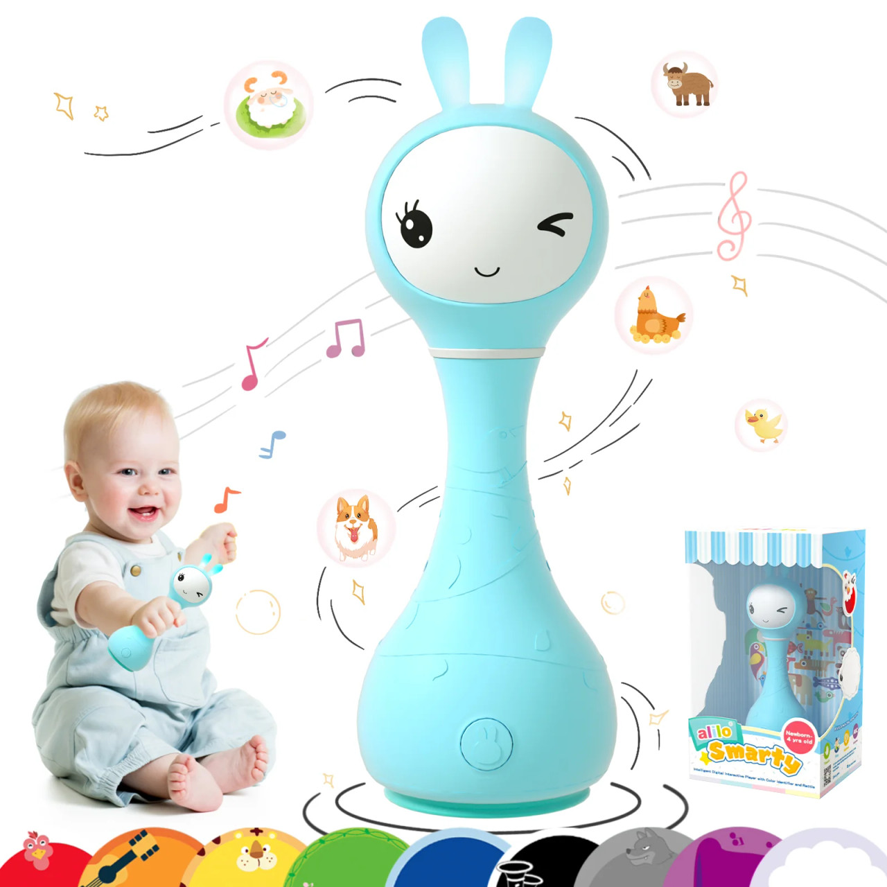 Blue Smart Bunny