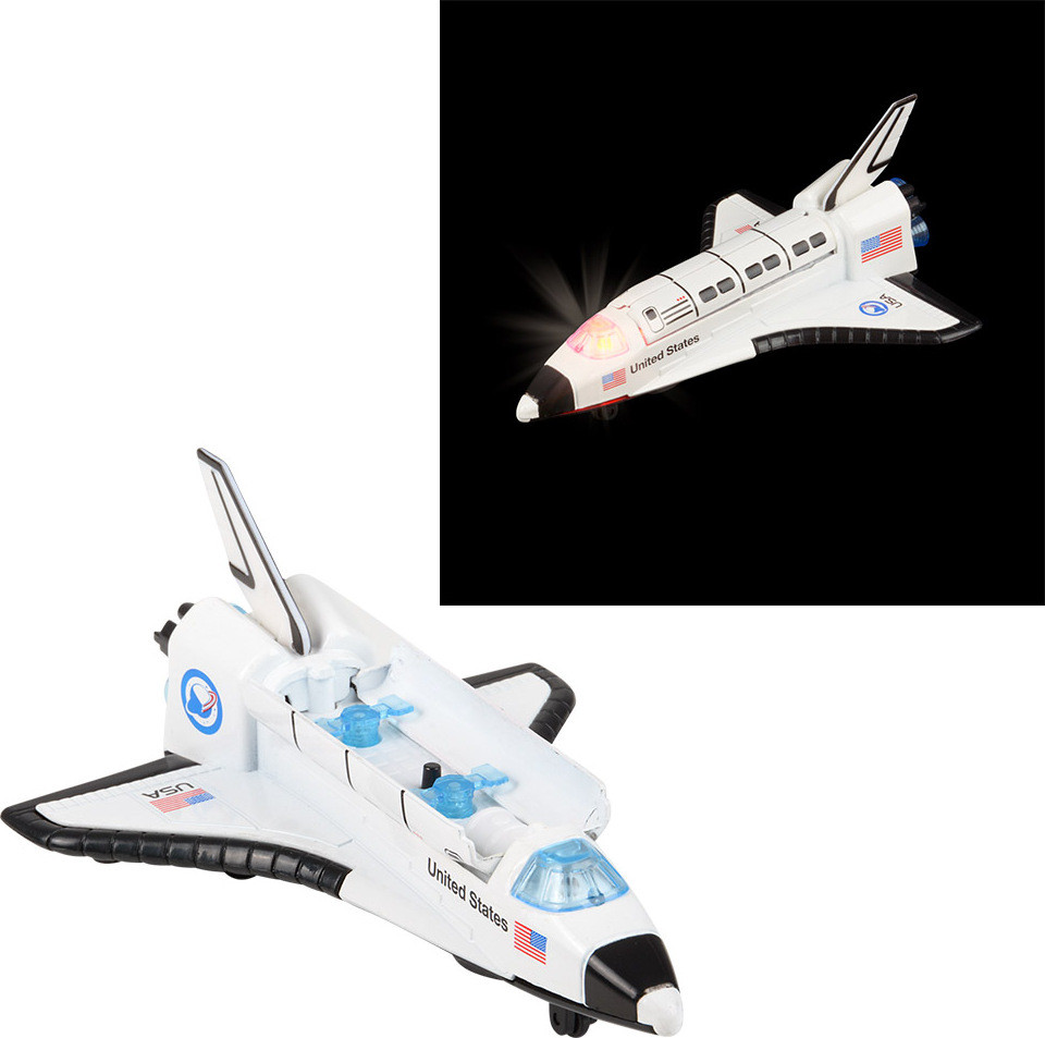 6\" Diecast Pull Back Space Shuttle With Lights 1