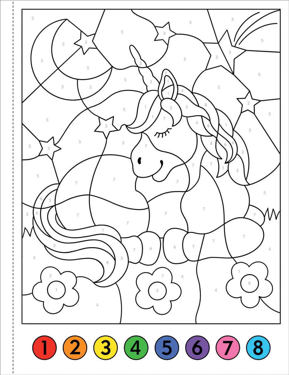 Unicorns And Friends Color By Number