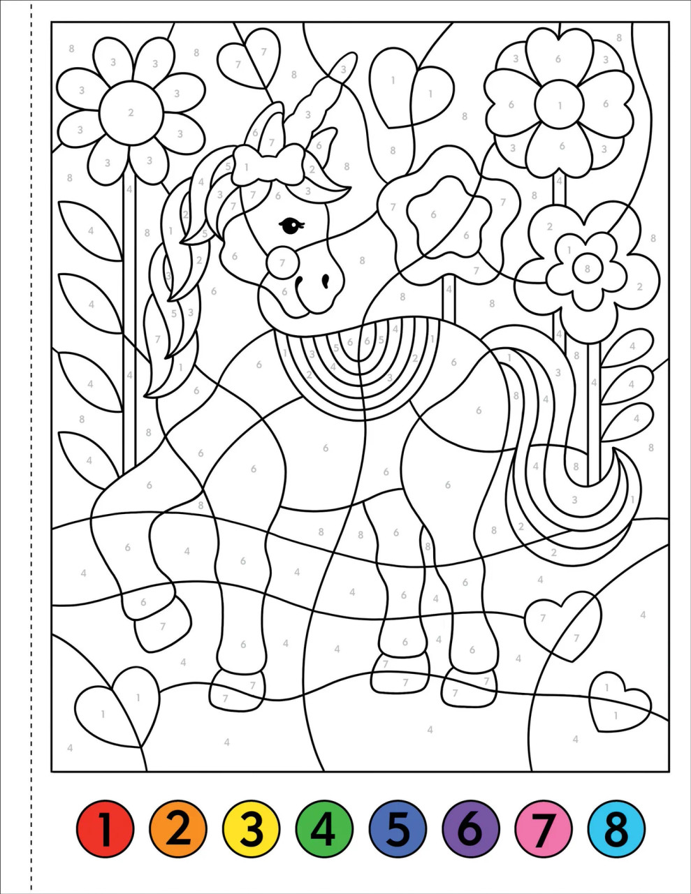 Unicorns And Friends Color By Number