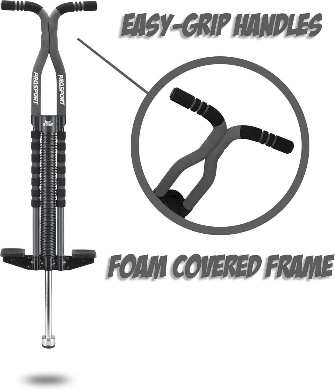 Pro Sport Pogo Stick Black And Charcoal Grey Pro Sport Pogo Stick Black And Charcoal Grey