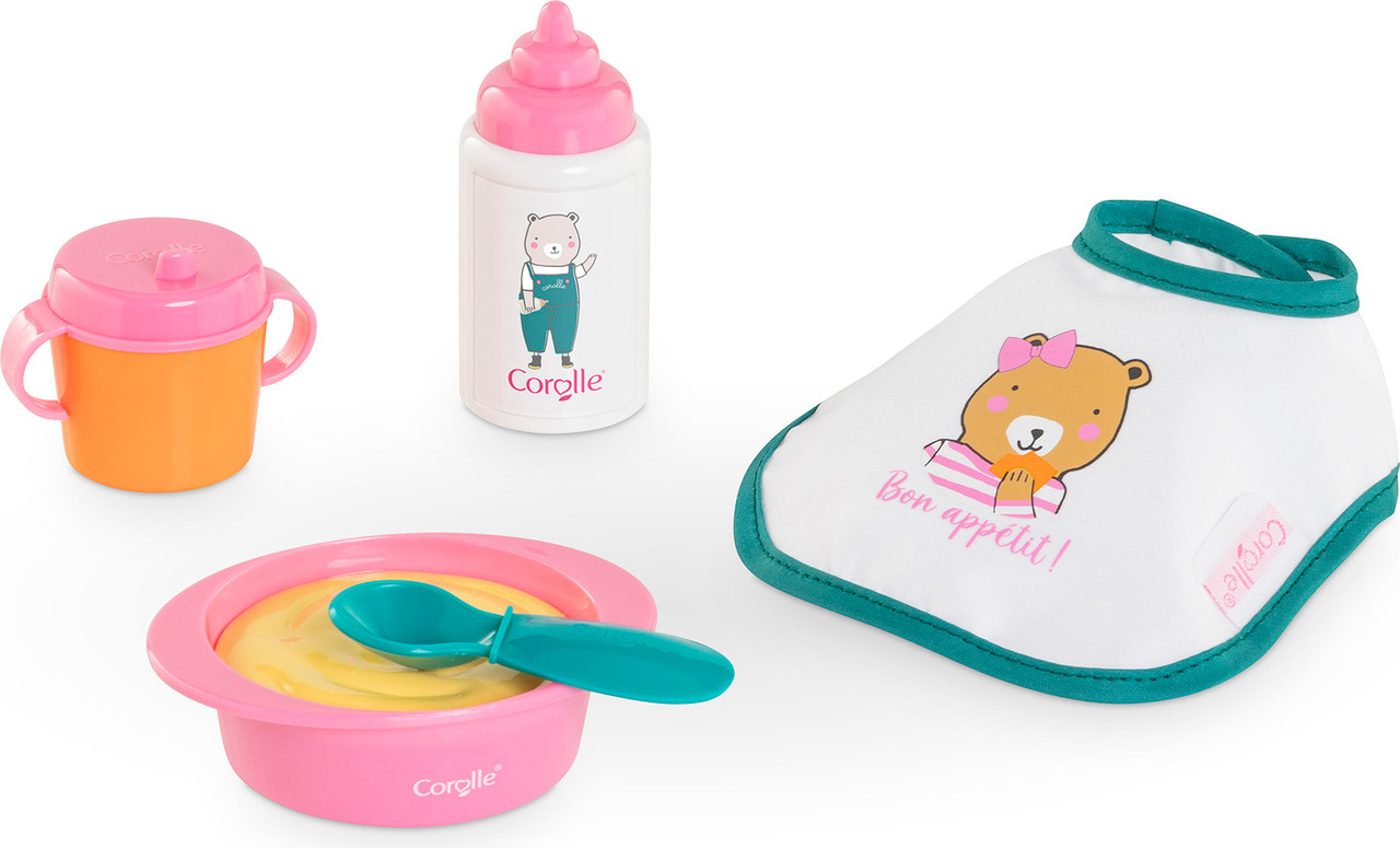 Pink Mealtime Set for 12\" Dolls 1