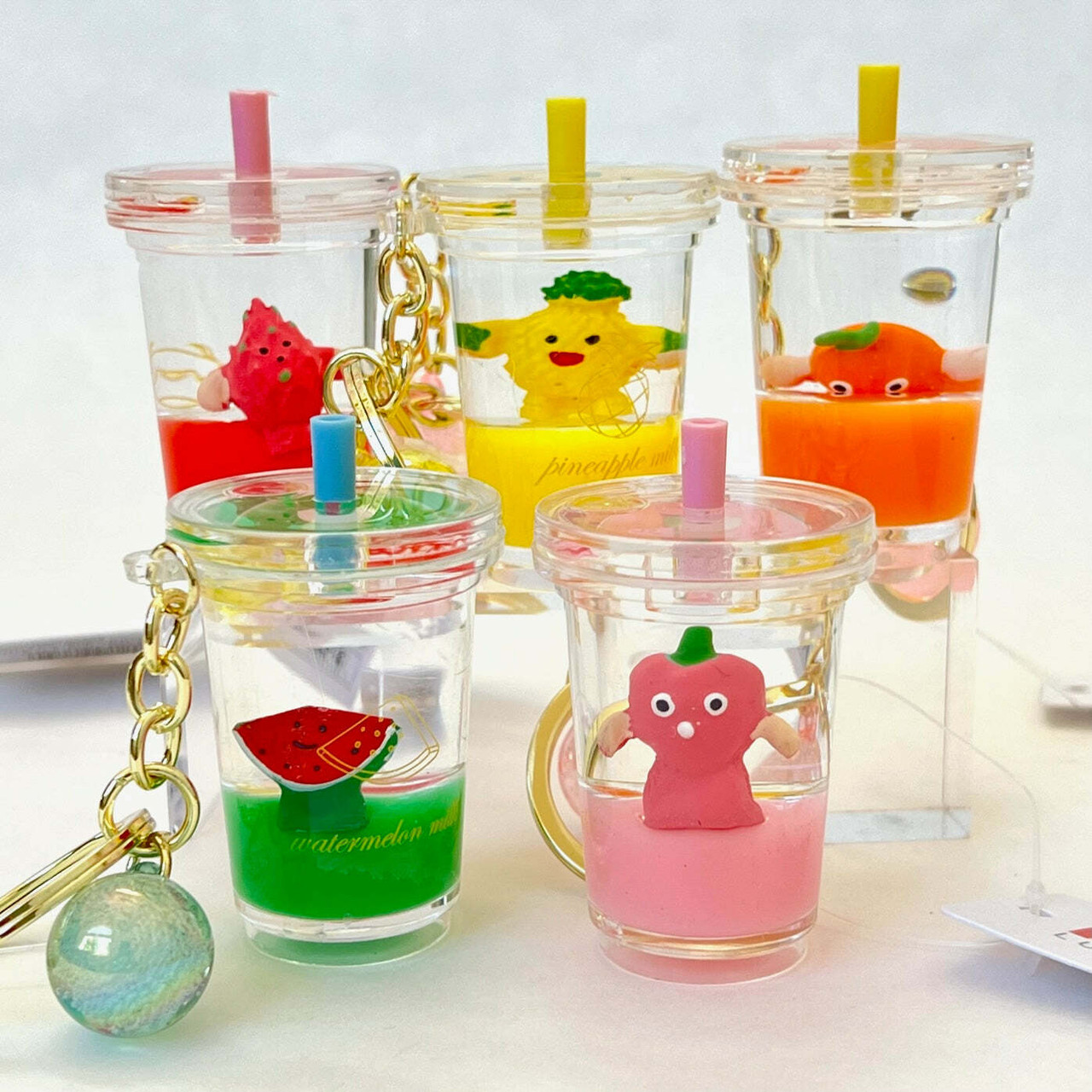 Fruit Boba Floaty Key Charm  5 Fruit Boba Floaty Key Charm  5