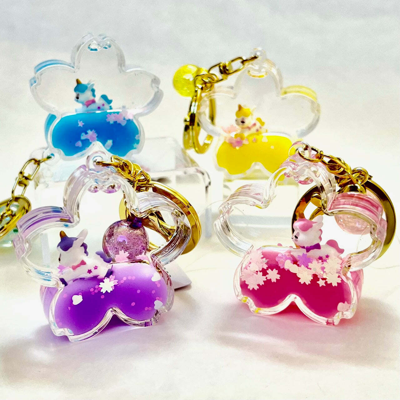 Unicorn Flower Floaty Key Charm  2