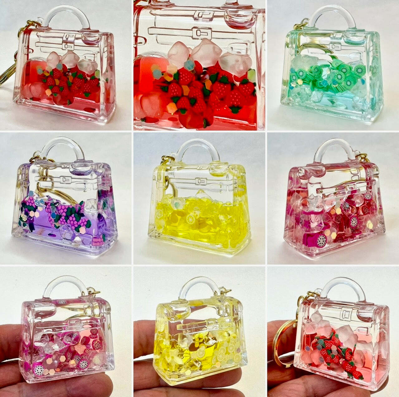 Fruit Purse Floaty Key Charm (assorted) 2 Fruit Purse Floaty Key Charm (assorted) 2