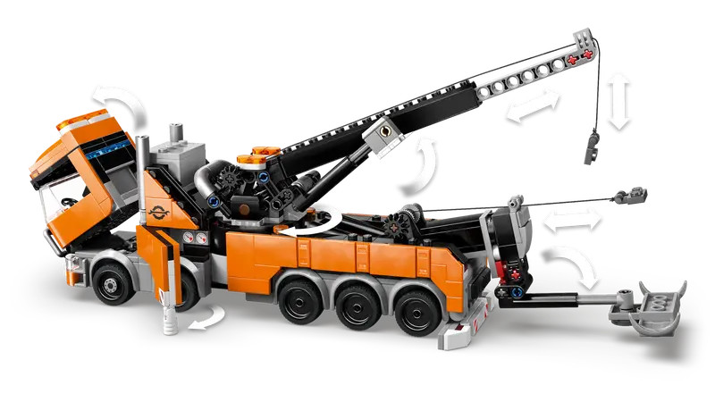 Heavy Duty Recovery Tow Truck With Crane