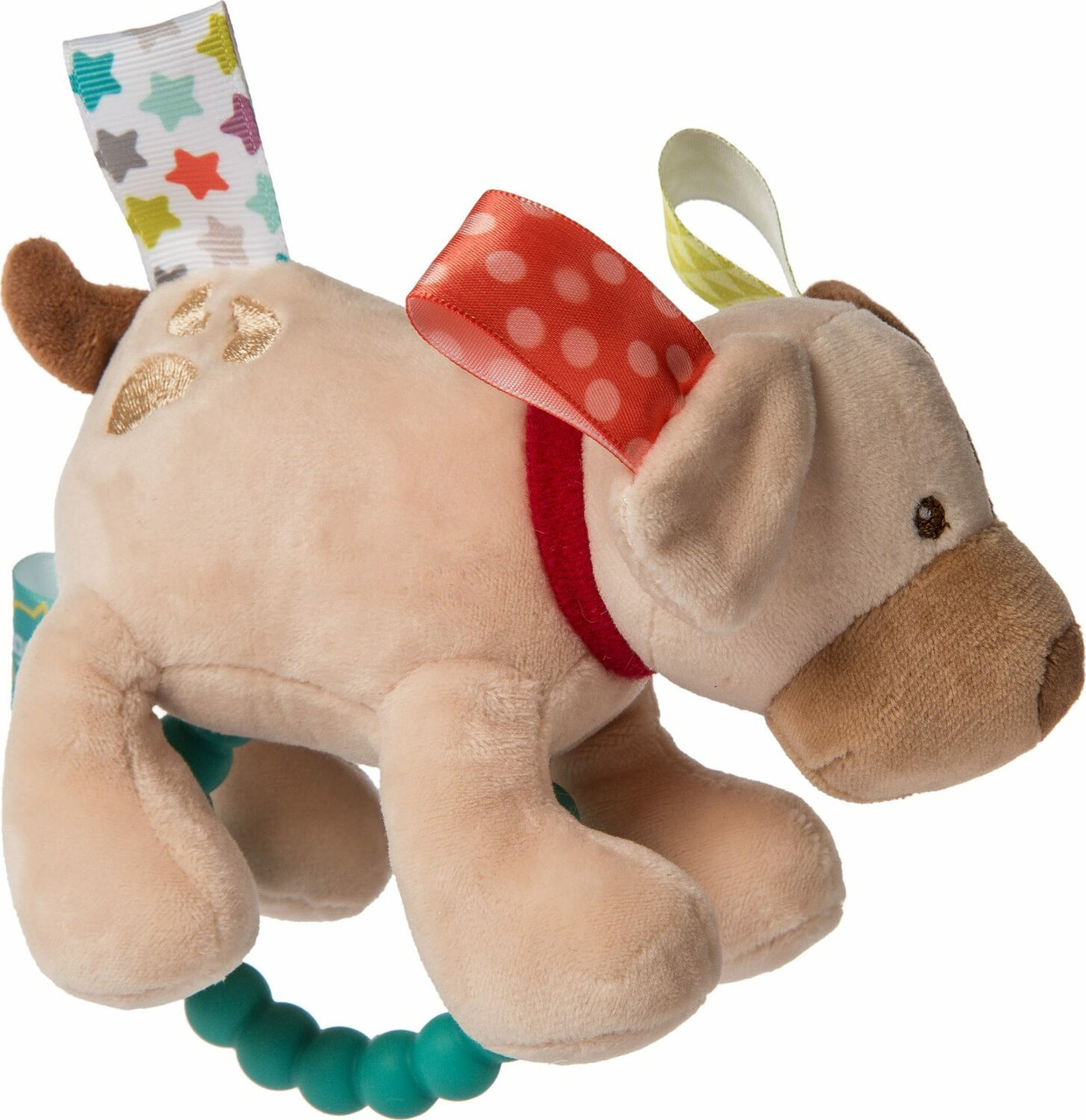 Taggies Buddy Dog Teether Rattle - 5\" 2
