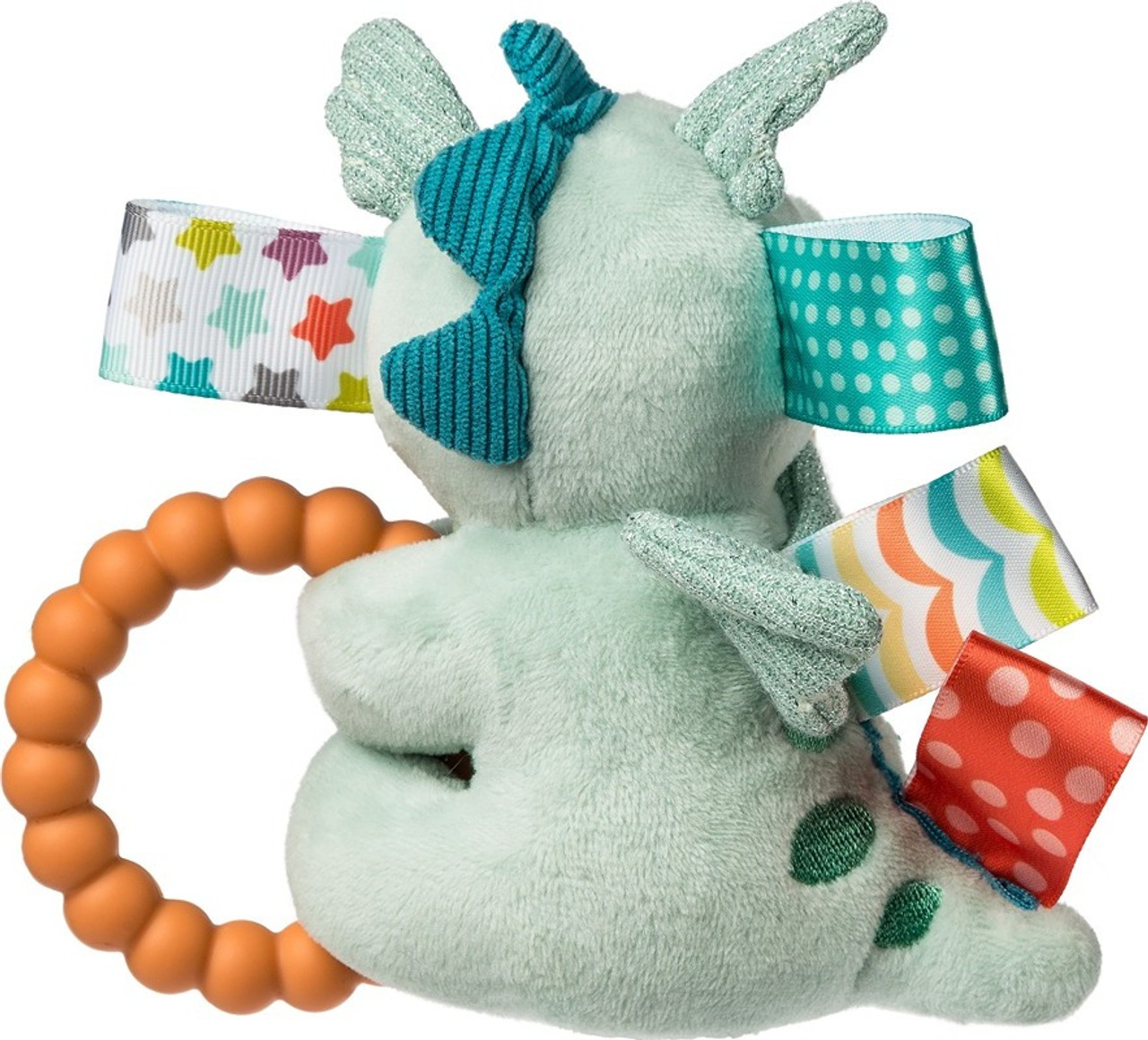 Taggies Drax Dragon Teether Rattle - 6\" 4