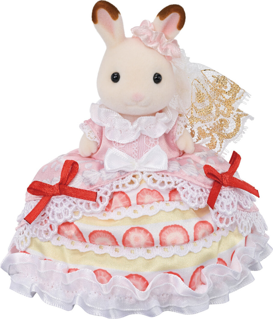 Calico Critters Happy Birthday Freya - Strawberry Cake Dress 1