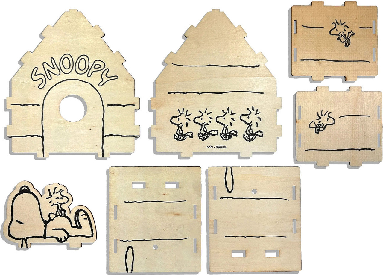 OOLY x PEANUTS: Color-In' Wooden Bird House Kit 5