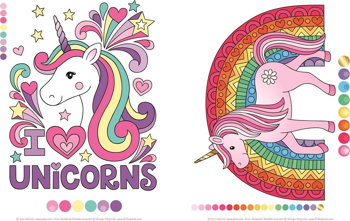 Notebook Doodles Unicorns 3