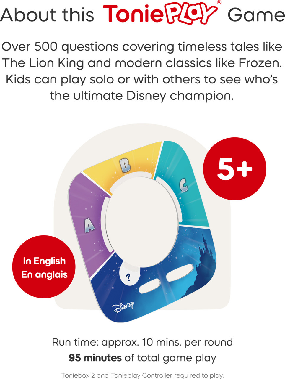 Disney Quiz Kingdom Tonieplay Controller + Game Set 4