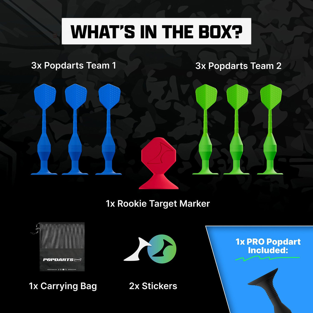 Popdarts Rookie - Blue & Green 4 Popdarts Rookie - Blue & Green 4