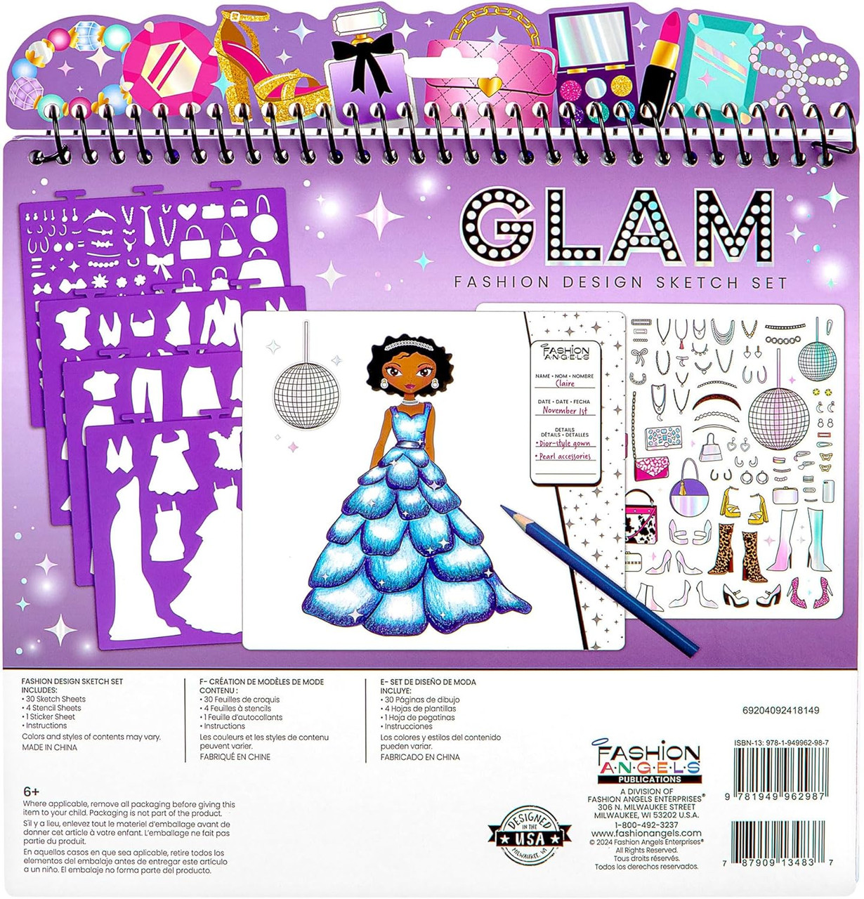 Glam Fashion Design Sketch Set Glam Fashion Design Sketch Set