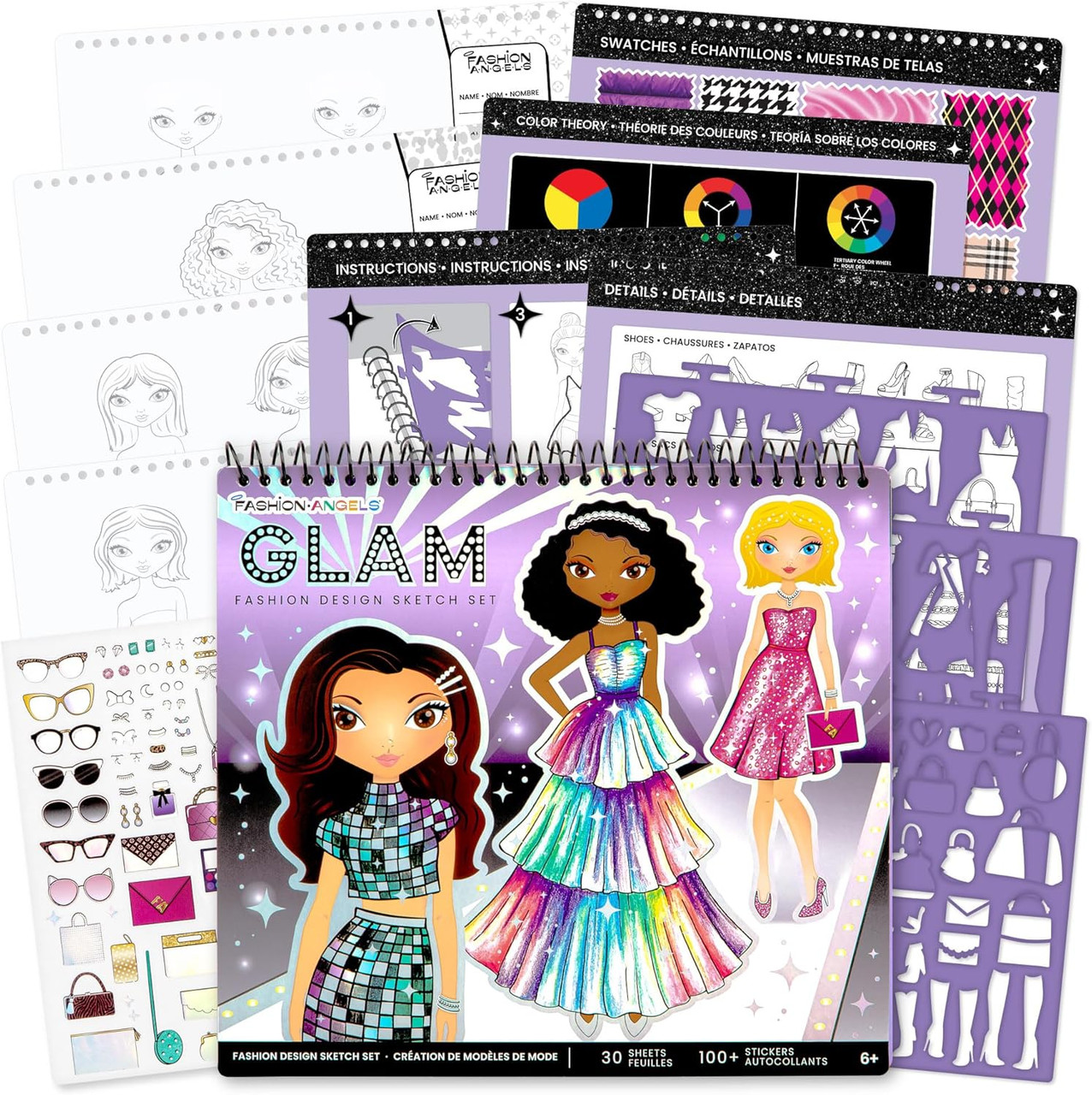 Glam Fashion Design Sketch Set Glam Fashion Design Sketch Set